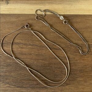 2 Sterling Silver Neckalces